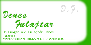 denes fulajtar business card