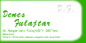 denes fulajtar business card